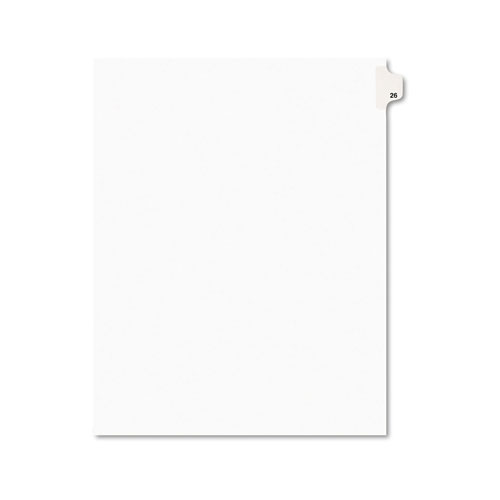 Avery Preprinted Legal Exhibit Side Tab Index Dividers, Avery Style, 10-Tab, 26, 11 x 8.5, White, 25/Pack
