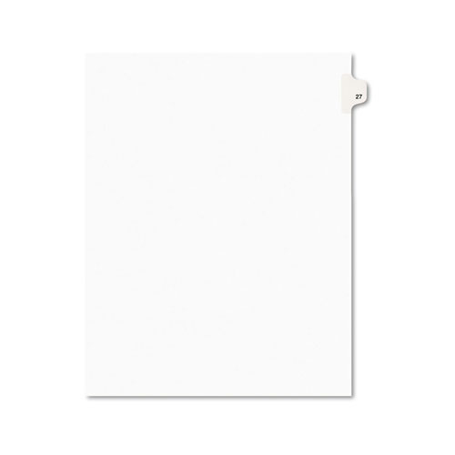 Avery Preprinted Legal Exhibit Side Tab Index Dividers, Avery Style, 10-Tab, 27, 11 x 8.5, White, 25/Pack