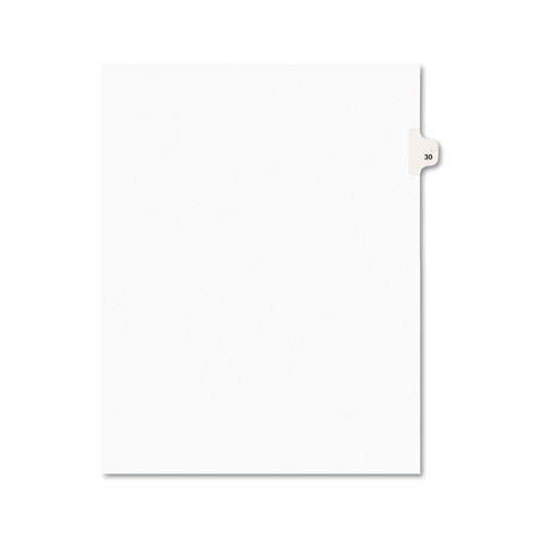 Avery Preprinted Legal Exhibit Side Tab Index Dividers, Avery Style, 10-Tab, 30, 11 x 8.5, White, 25/Pack