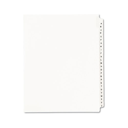 Avery Preprinted Legal Exhibit Side Tab Index Dividers, Avery Style, 26-Tab, A to Z, 11 x 8.5, White, 1 Set