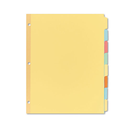 Avery Write & Erase Plain-Tab Paper Dividers, 8-Tab, Letter, Multicolor, 24 Sets