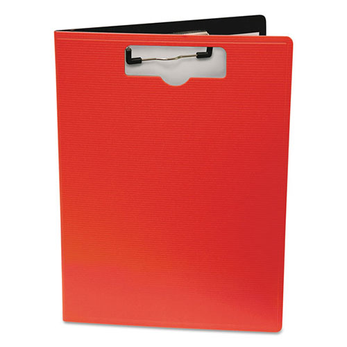 Baumgarten's Portfolio Clipboard With Low-Profile Clip, 1/2" Capacity, 8 1/2 x 11, Red