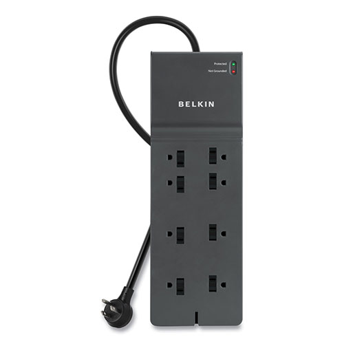 Belkin Home/Office Surge Protector, 8 Outlets, 8 ft Cord, 2500 Joules, Black