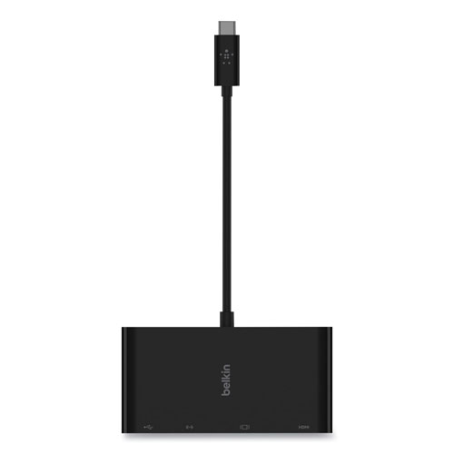 Belkin USB-C Multimedia Adapter, HDMI; Ethernet; USB-A; USB-C; VGA, 4.33", Black