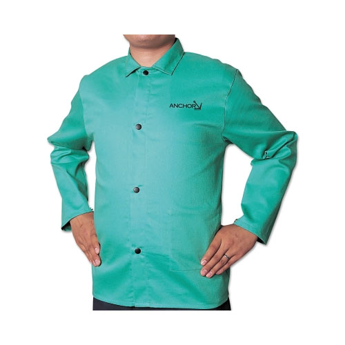 Best Welds Flame Retardant (FR) Cotton Sateen Jacket, Small, Visual Green