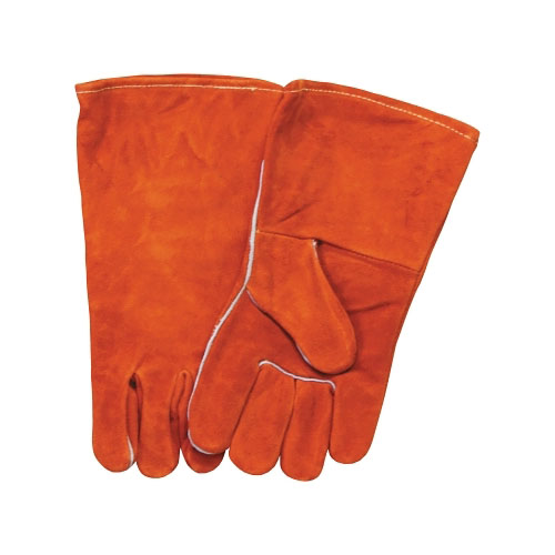 Best Welds Split Cowhide Kevlar® Welding Gloves, Large, Russet, 4 in Gauntlet, Full Sock Lining
