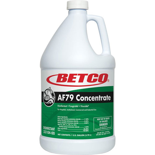 Betco AF79 Concentrate Disinfectant, Concentrate, 128 fl oz (4 quart), Ocean Breeze Scent, Green