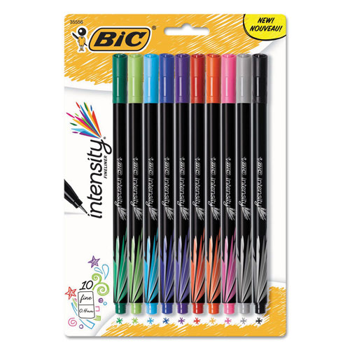  BIC Intensity Fineliner Marker Pen, Fine Point (0.4