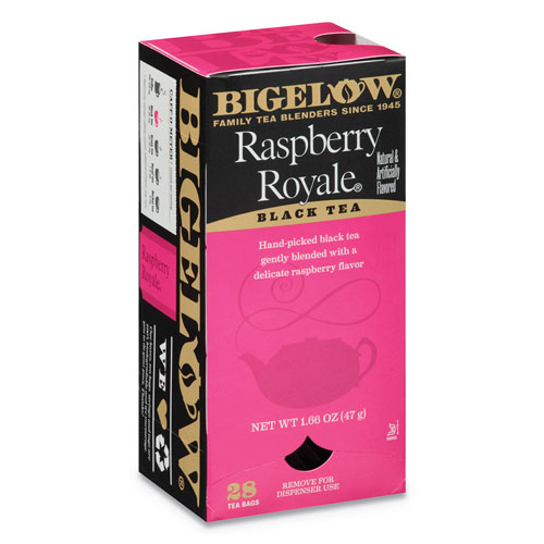Bigelow Tea Company Raspberry Black Tea, Raspberry, 0.34 lbs, 28/Box