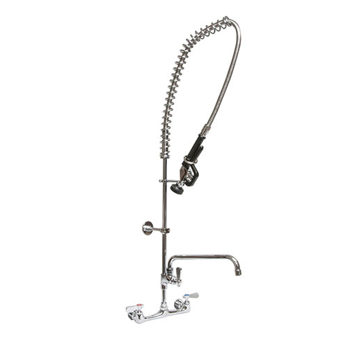 BK Resources WorkForce Prerinse Add-A-Faucet, 4.62" Height/12" Reach, Chrome