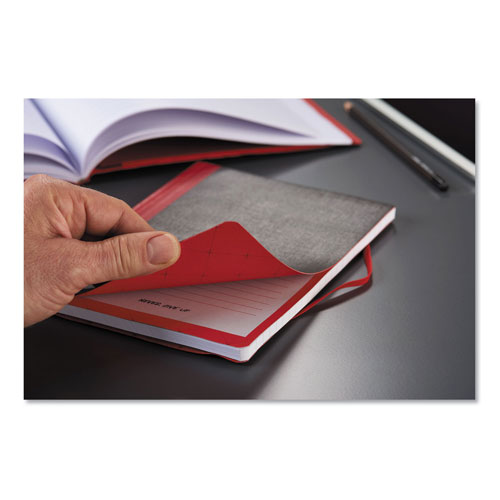 Black N' Red Flexible Casebound Notebooks, 1 Subject, Wide/Legal Rule, Black/Red Cover, 9.88 x 7, 72 Sheets