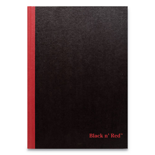 Black N' Red Hardcover Casebound Notebooks, 1 Subject, Wide/Legal Rule, Black/Red Cover, 9.88 x 7, 96 Sheets