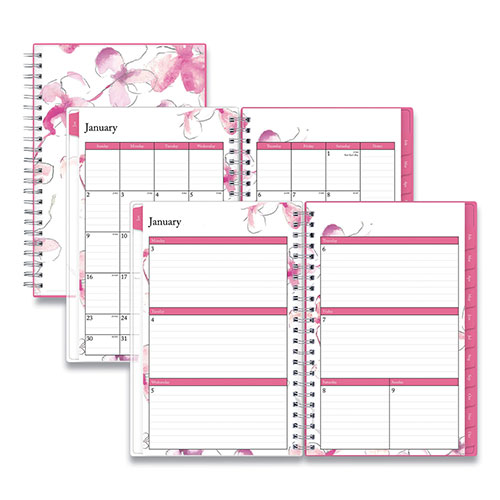 Blue Sky Breast Cancer Awareness Create-Your-Own Cover Weekly/Monthly Planner, Orchid Artwork, 8 x 5, 12-Month (Jan-Dec): 2023