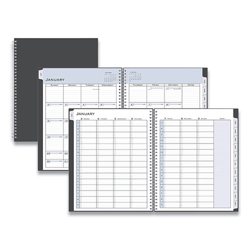 Blue Sky Passages Appointment Planner, 11 x 8.5, Charcoal Cover, 12-Month (Jan to Dec): 2024