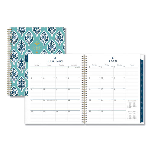 Blue Sky Sullana Monthly Planner, 10 x 8, Teal Cover, 2021