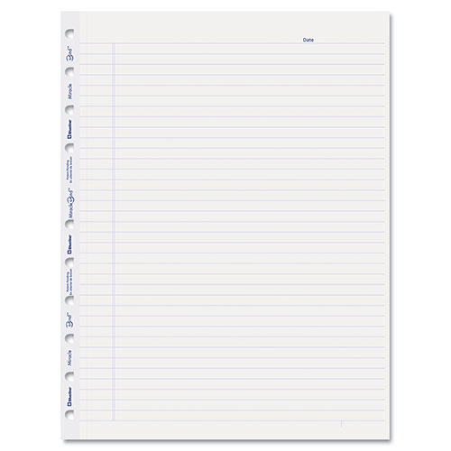 Blueline MiracleBind Ruled Paper Refill Sheets for all MiracleBind Notebooks and Planners, 11 x 9.06, White/Blue Sheets, Undated