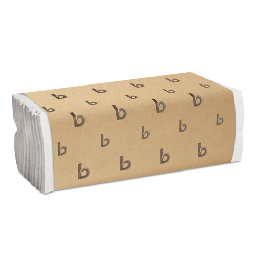 Boardwalk C-Fold Paper Towels, 1-Ply, 11.44 x 10, Bleached White, 200 Sheets/Pack, 12 Packs/Carton