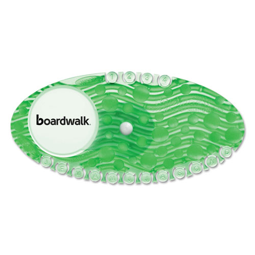 Boardwalk Curve Air Freshener, Cucumber Melon, Solid, Green, 10/Box