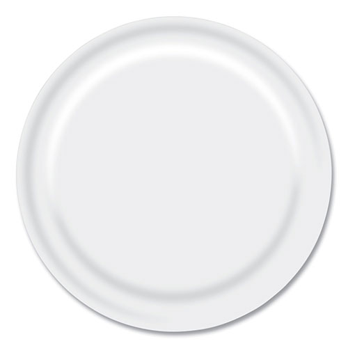 Boardwalk Paper Dinnerware, 9" Diameter, White, 1,000/Carton