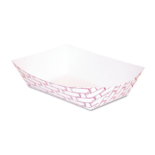 Boardwalk Paper Food Baskets, 0.25 lb Capacity, 2.69 x 4 x 1.05, Red/White, 1,000/Carton