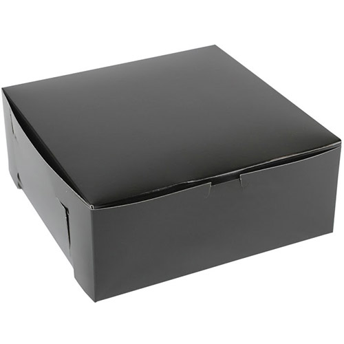 BOXit Black Cupcake Box, 10" x 10" x 4"