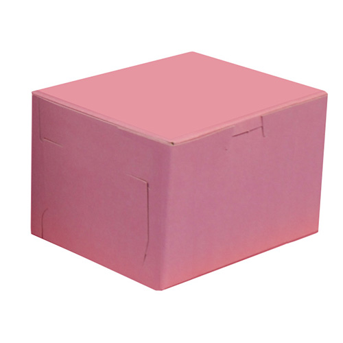 BOXit Pink Bakery Box, 4" x 4" x 4"