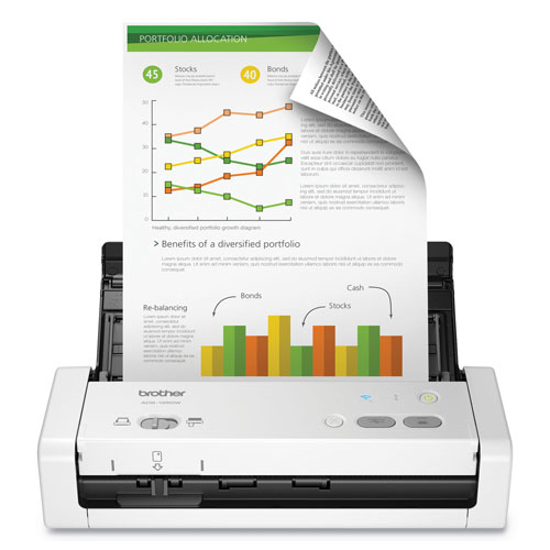 Brother ADS1250W Wireless Compact Color Desktop Scanner with Duplex