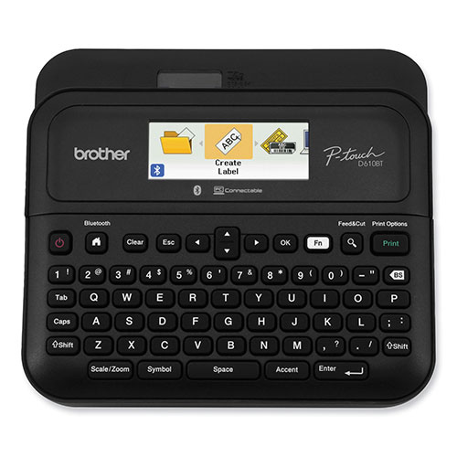 Brother D-610BTVP Connected Label Maker with Color Display, 30 mm/s Print Speed, 14.2 x 6 x 13.3