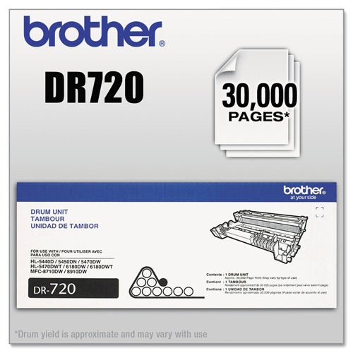 Brother DR720 Drum Unit, 30000 Page-Yield