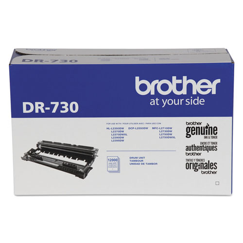 Brother DR730 Drum Unit, 12000 Page-Yield, Black