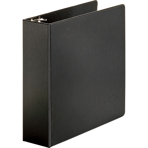 Business Source 35% Recycled D-Ring Binder, 3" Capacity, Black