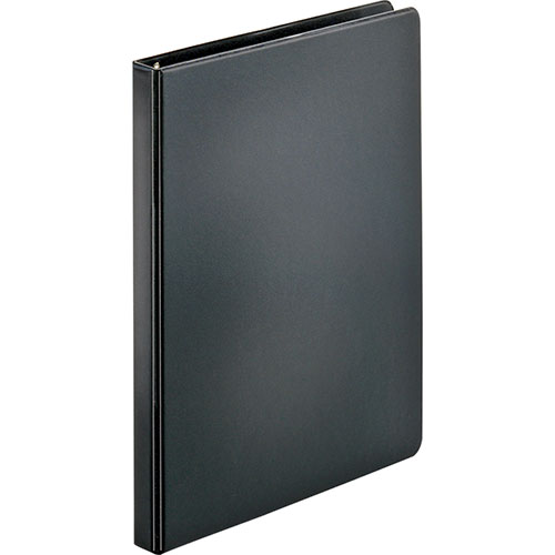 Business Source 35% Recycled Round Ring Binder, 1/2" Capacity, Black