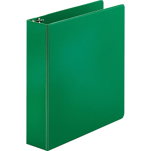Business Source 35% Recycled Round Ring Binder, 2" Capacity, Green