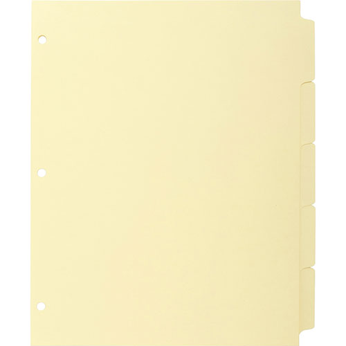 Business Source 5-Tab Indexed Sheet Dividers, Yellow