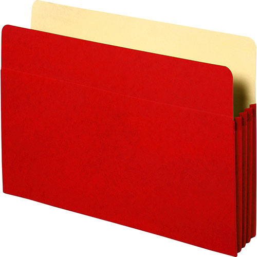 Business Source Accordion Pocket,3-1/2" Exp,11-3/4"x9-1/2",Red