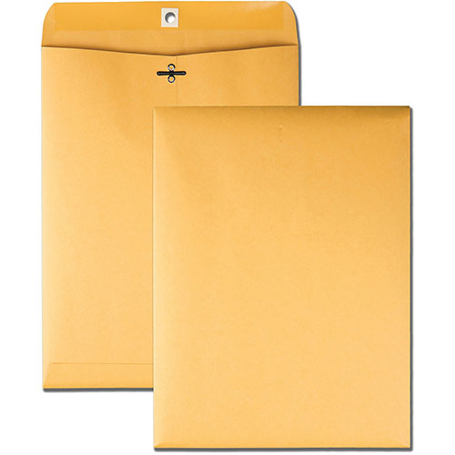 Business Source Clasp Envelopes, Heavy-Duty, 9" x 12", 100/BX, BKFT