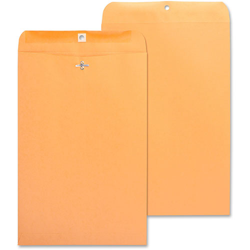 Business Source Clasp Envelopes, 28 lb., 10" x 13", Brown Kraft