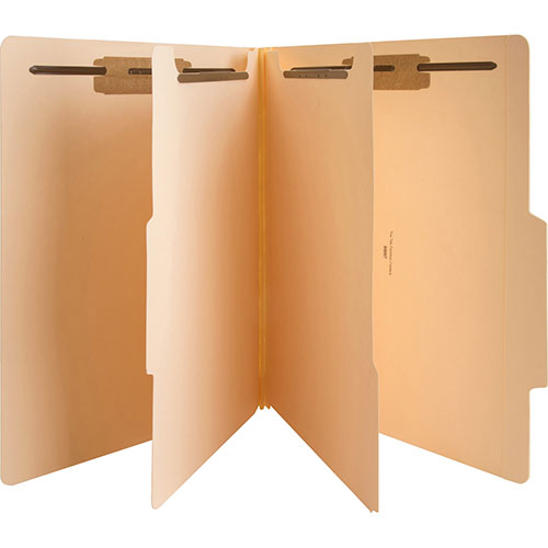 Business Source Classification Folders, 2 Dividers, 2"Exp, Letter, 10/BX, Manilla