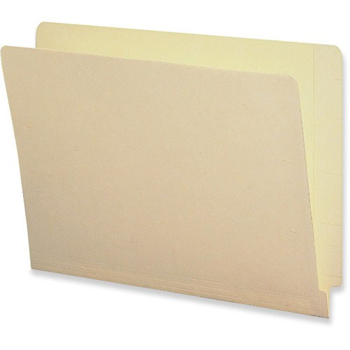 Business Source Folders,2-Ply Straight End Tab,Ltr,9-1/2"Front,100/BX,Manilla