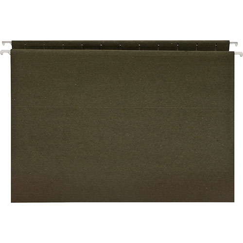 Business Source Hanging Folders, w/o Tabs, Letter, Green