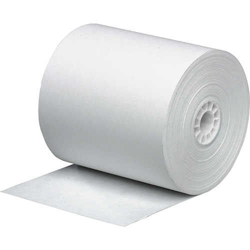 Business Source Paper Roll, Single Ply, Bond, 3" x 165", 4/PK, White