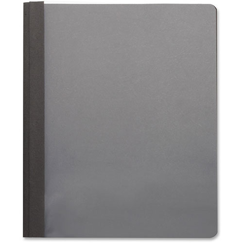 Business Source Report Cover, Clear Front, Letter, 100 Sheet Cap, 25/BX, LTH/BK