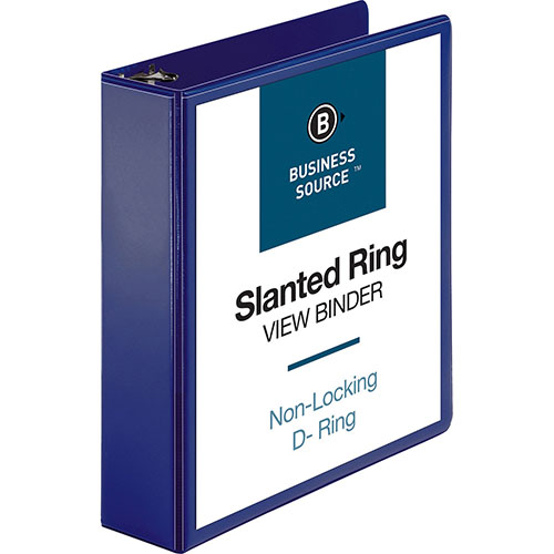 Business Source View Binder, D-Ring, 2", Navy