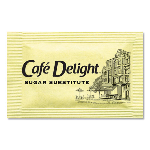 Cafe Delight Yellow Sweetener Packets, 0.08 g Packet, 2000 Packets/Box