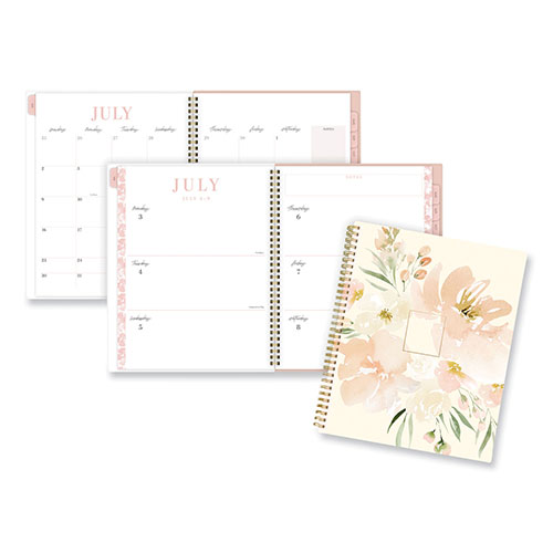 Cambridge Leah Bisch Academic Year Weekly/Monthly Planner, Floral Art, 11 x 9.87, Floral Cover, 12-Month (July to June): 2023 to 2024