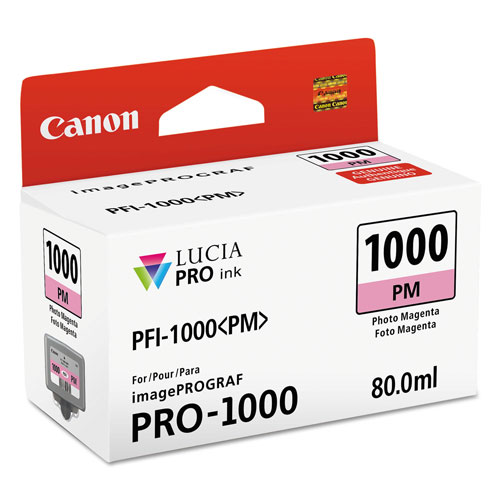 Canon 0551C002 (PFI-1000) Lucia Pro Ink, 80 mL, Photo Magenta