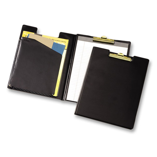 Cardinal Business Basics™ Vinyl Clip Folder with Expand-A-Pocket®, 9-1/2 x 12-1/2, Black