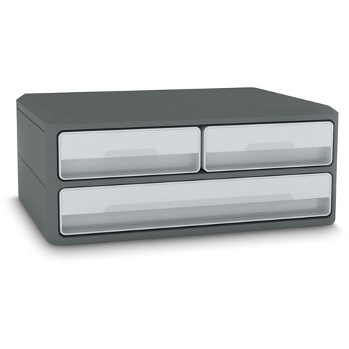 CEP MoovUp Module - 3 Drawer(s) - 5.4", x 14.6" Width10.8", Write-on, Stackable, Sliding Drawer - Plastic - 1 Carton