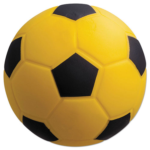 Champion Coated Foam Sport Ball, For Soccer, Playground Size, Yellow