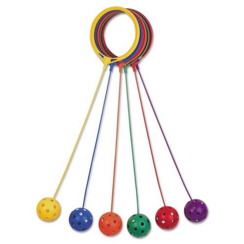 Champion Swing Ball Set, Plastic, Assorted Colors, 6/Set